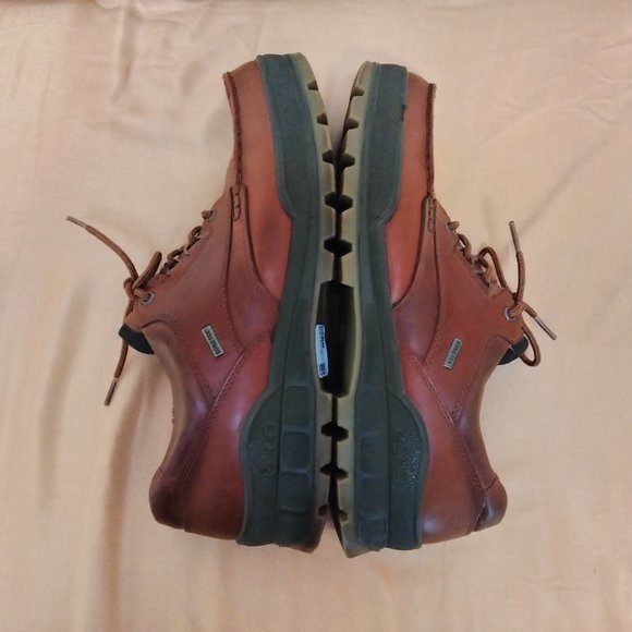 Leather Ecco Mens Track Hiking Trail Boots Brown Leather Lace Up Waterproof 9.5- main image 9